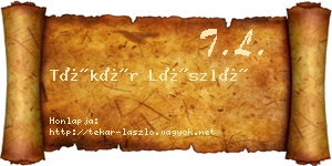 Tékár László névjegykártya